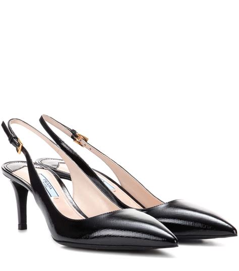 Prada slingback kitten heel pumps